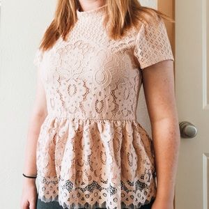 Alya Blush Top formal lined size Small